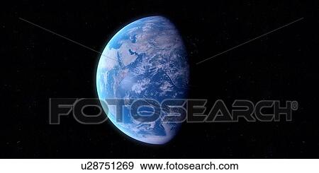 Stock Photo - Earth from space, illustration. Fotosearch