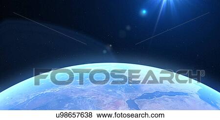 Stock Photo - Earth from space, illustration. Fotosearch
