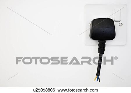 Electrical plug cord cut in socket View Large Photo Image Stock Photograph - Electrical plug cord cut in socket. Fotosearch