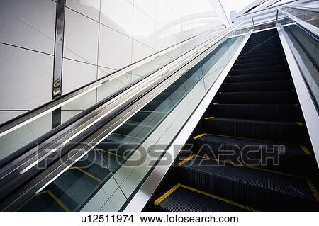 Empty Escalators View Large Photo Image Picture - Empty Escalators. Fotosearch