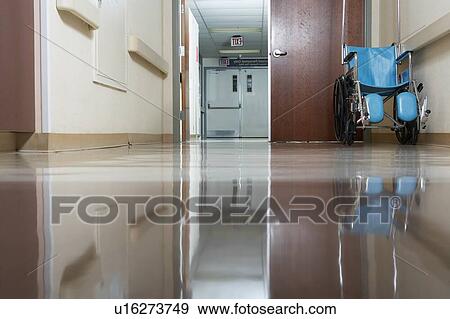 Empty hospital corridor View Large Photo Image Stock Photo - Empty hospital corridor. Fotosearch
