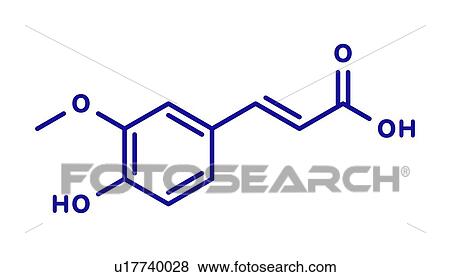 Ferulic acid herbal antioxidant molecule, illustration View Large Photo Image Stock Photo - Ferulic acid herbal antioxidant molecule, illustration. Fotosearch