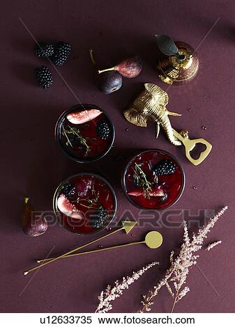 Figs, blackberries, pudding, elephant head shaped bottle opener and stirrers View Large Photo Image Stock Photography - Figs, blackberries, pudding, elephant head shaped bottle opener and stirrers. Fotosearch