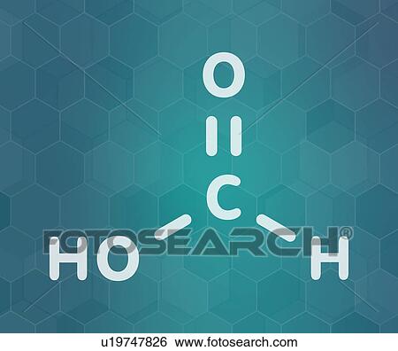 Stock Photograph - Formic acid molecule, illustration. Fotosearch