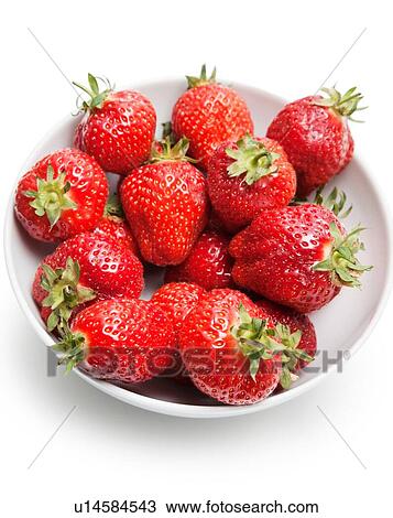 Stock Image - Fresh strawberries in bowl. Fotosearch