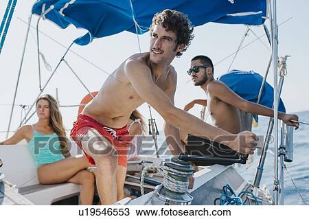 Friends on sailing holiday, Italy View Large Photo Image Stock Image - Friends on sailing holiday, Italy. Fotosearch