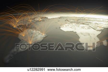 Stock Image - Global connectivity, illustration. Fotosearch