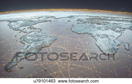 Stock Image - Global connectivity, illustration. Fotosearch