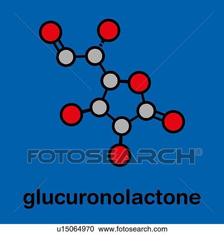 Stock Image - Glucuronolactone molecule, illustration. Fotosearch