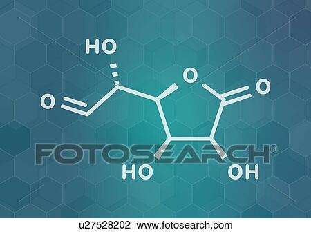 Stock Image - Glucuronolactone molecule, illustration. Fotosearch