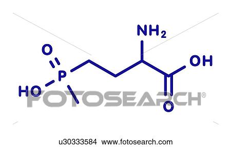 Picture - Glufosinate herbicide molecule, illustration. Fotosearch