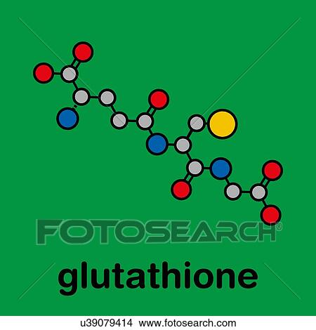 Picture - Glutathione molecule, illustration. Fotosearch