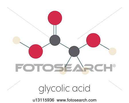Stock Photograph - Glycolic acid molecule. Fotosearch