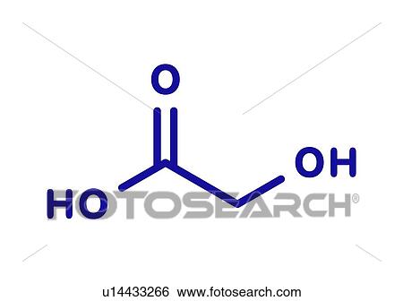 Stock Photograph - Glycolic acid molecule. Fotosearch