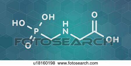 Stock Photo - Glyphosate herbicide molecule. Fotosearch