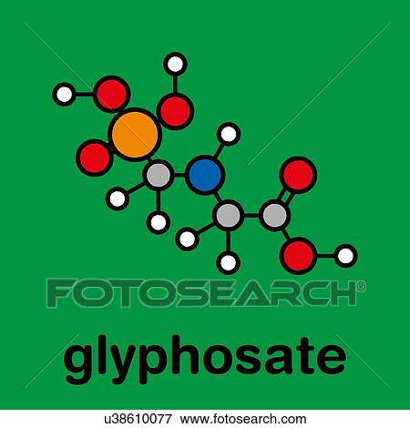 Stock Photo - Glyphosate herbicide molecule, illustration. Fotosearch
