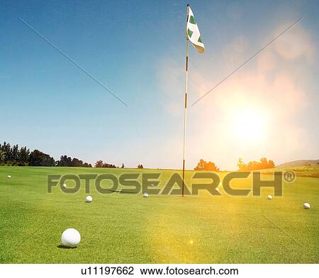 Golf balls on Putting Green View Large Photo Image Stock Image - Golf balls on Putting Green. Fotosearch