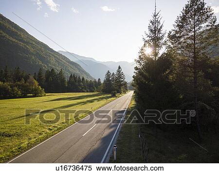 Stock Photography - Highway, Triglav National Park, Upper Carniola, Slovenia. Fotosearch
