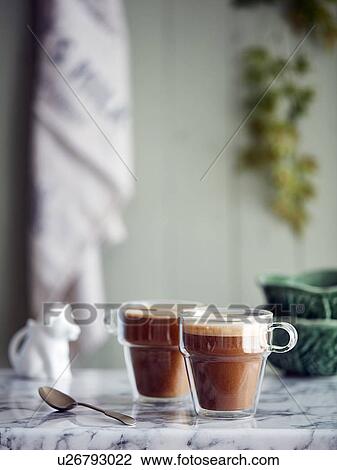 Stock Image - Hot chocolate drink. Fotosearch