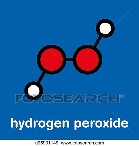 Stock Photo - Hydrogen peroxide molecule, illustration. Fotosearch