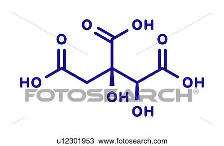 Stock Image - Hydroxycitric acid molecule, illustration. Fotosearch