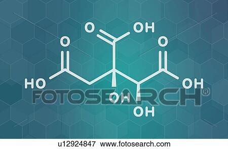 Stock Photo - Hydroxycitric acid molecule, illustration. Fotosearch