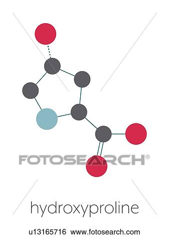 Stock Photograph - Hydroxyproline amino acid, illustration. Fotosearch