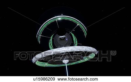 Illustration of a Space Colony View Large Photo Image Stock Photo - Illustration of a Space Colony. Fotosearch