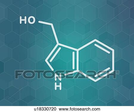 Indole-3-carbinol cruciferous vegetable molecule View Large Photo Image Stock Image - Indole-3-carbinol cruciferous vegetable molecule. Fotosearch