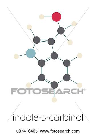 Stock Photography - Indole-3-carbinol cruciferous vegetable molecule. Fotosearch