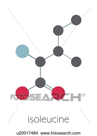 Picture - Isoleucine amino acid molecule, illustration. Fotosearch