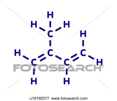 Stock Photo - Isoprene rubber building block molecule, illustration. Fotosearch
