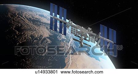 ISS and Earth, illustration View Large Photo Image Stock Image - ISS and Earth, illustration. Fotosearch