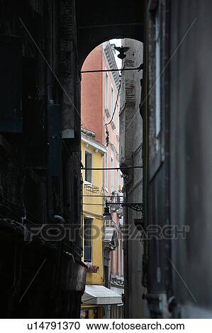 Stock Image - Italy Venice alley. Fotosearch