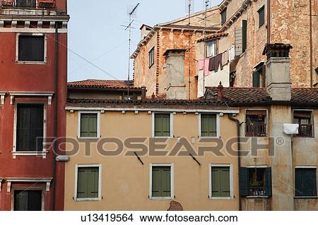 Italy Venice old town building facades View Large Photo Image Picture - Italy Venice old town building facades. Fotosearch