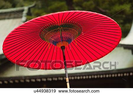 Stock Photo - Japanese red parasol. Fotosearch