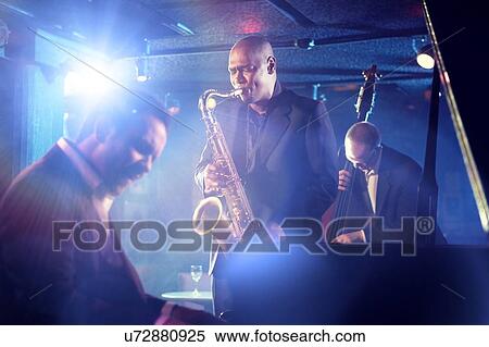 Jazz Band playing on Stage View Large Photo Image Stock Photography - Jazz Band playing on Stage. Fotosearch