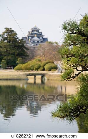 Korakuen Garden in Okayama View Large Photo Image Stock Image - Korakuen Garden in Okayama. Fotosearch