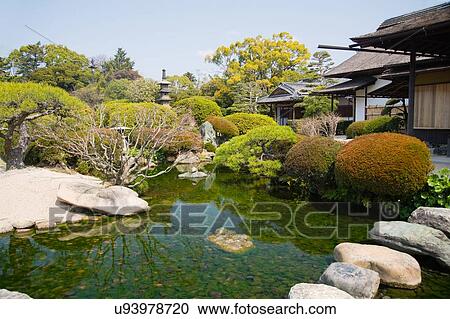 Stock Image - Korakuen Garden in Okayama. Fotosearch