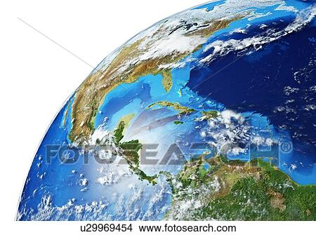 Picture - North, Central and South Americas, illustration. Fotosearch