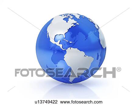 Stock Image - North, Central and South Americas, illustration. Fotosearch