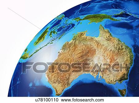 Stock Image - Oceania, illustration. Fotosearch