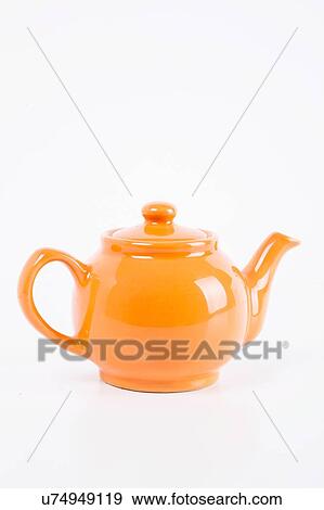 Orange Tea Pot View Large Photo Image Stock Photo - Orange Tea Pot. Fotosearch