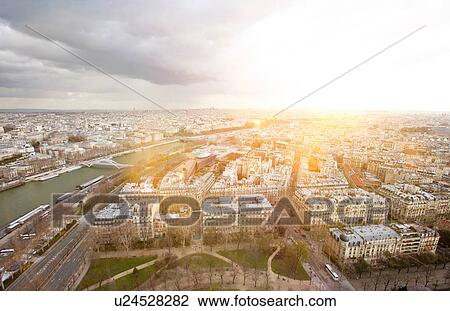Paris cityspace with sunshine View Large Photo Image Stock Image - Paris cityspace with sunshine. Fotosearch