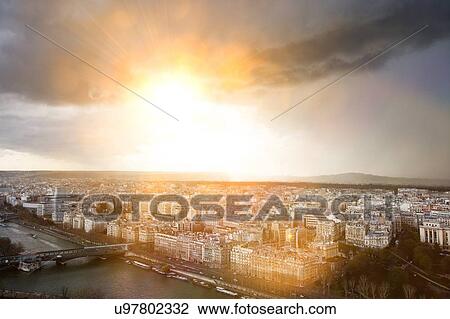 Paris cityspace with sunshine View Large Photo Image Stock Image - Paris cityspace with sunshine. Fotosearch