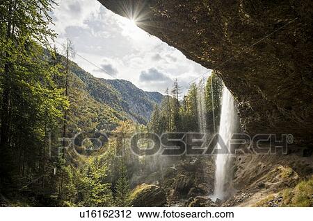 Stock Image - Pericnik Waterfall, Triglav National Park, Upper Carniola, Slovenia. Fotosearch