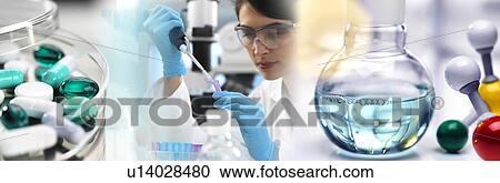 Stock Image - Pharmaceutical research. Fotosearch