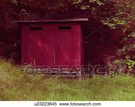 Purple outdoor restroom View Large Photo Image Stock Photography - Purple outdoor restroom. Fotosearch