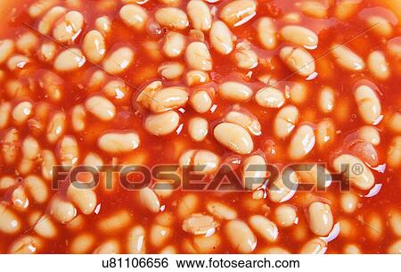 Stock Photograph - Red Baked Bean Background. Fotosearch