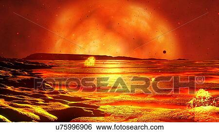 Red giant Sun, illustration View Large Photo Image Stock Photograph - Red giant Sun, illustration. Fotosearch